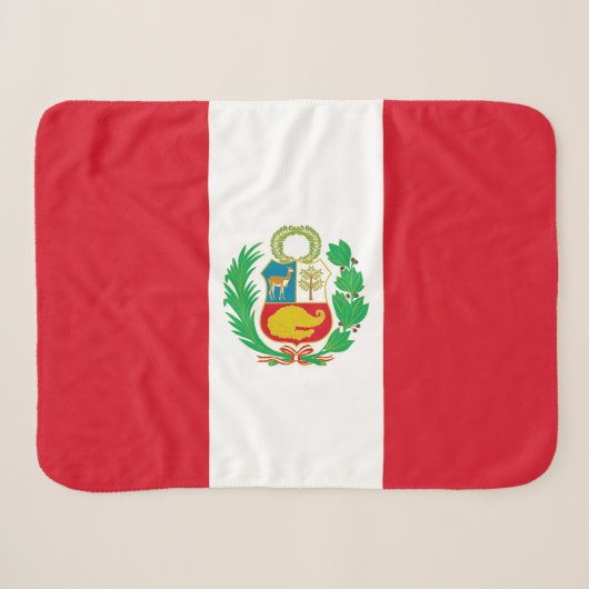 Peruaanse vlag sherpa deken (Voorkant (horizontaal))