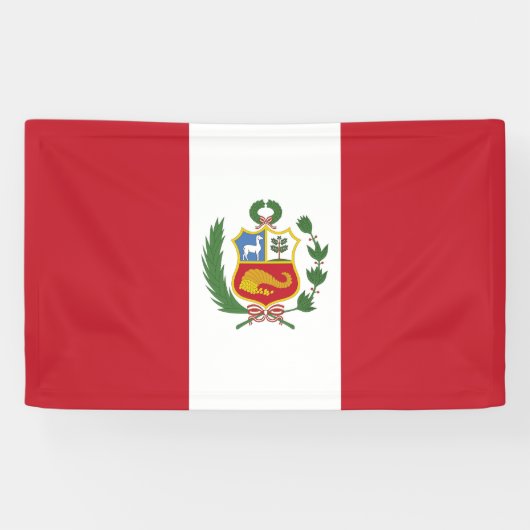 Peruaanse vlag spandoek (Horizontaal)