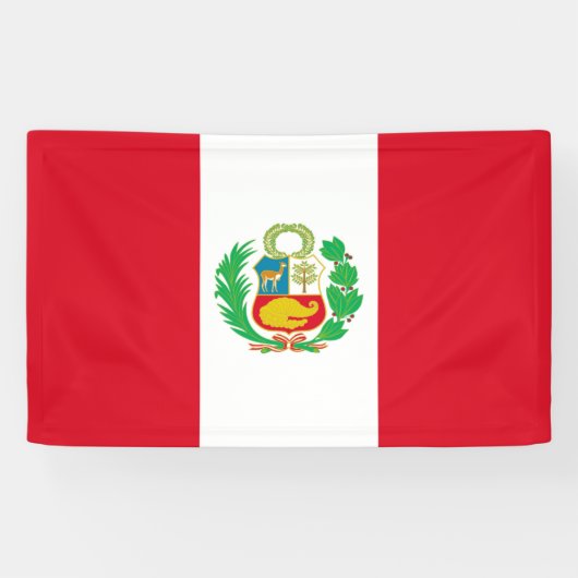 Peruaanse vlag spandoek (Horizontaal)