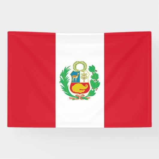 Peruaanse vlag spandoek (Horizontaal)