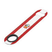 Peruaanse vlag speed flessenopener (Voorkant Gekanteld)