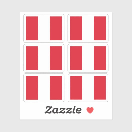 Peruaanse vlag sticker (Vel)