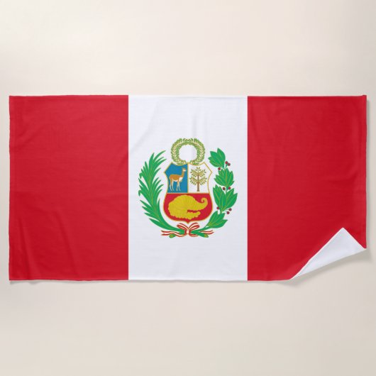 Peruaanse vlag strandlaken (Voorkant)