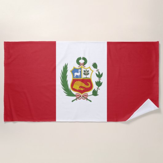 Peruaanse vlag strandlaken (Voorkant)
