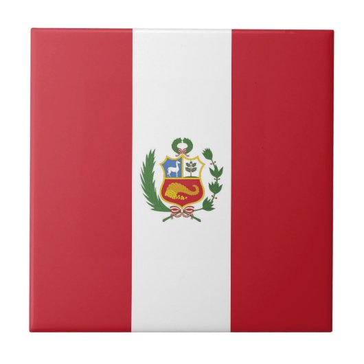 Peruaanse vlag tegeltje (Voorkant)