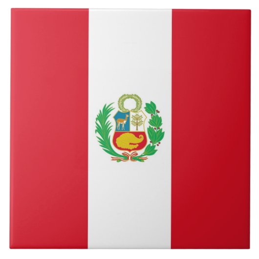 Peruaanse vlag Tile Tegeltje (Voorkant)
