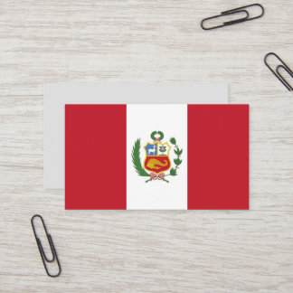 Peruaanse vlag visitekaartje