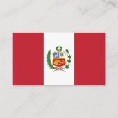 Peruaanse vlag visitekaartje (Voorkant)