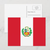 Peruaanse vlag, vlag van Peru Briefkaart (Voorkant / Achterkant)