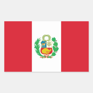 Peruaanse vlag, vlag van Peru Rechthoekige Sticker