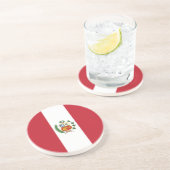 Peruaanse vlag zandsteen onderzetter (Zijkant)