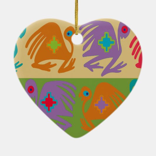 Peruaanse Vogels Keramisch Ornament (Achterkant)