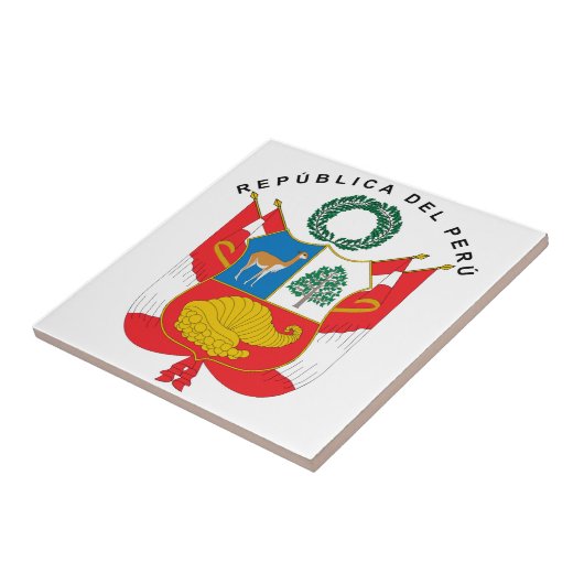 Peruaanse wapenmunt tegeltje (Zijkant)