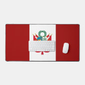 Peruaanse wapenschild bureaumat (Keyboard & Muis)