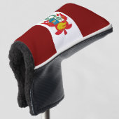 Peruaanse wapenschild golfheadcover (3/4 voorkant)