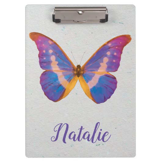Peruaanse Waterverf Butterfly Pocket Folder Klembord (Voorkant)