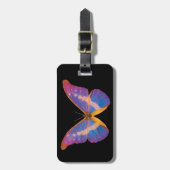 Peruaanse Waterverf vlinder Bagagelabel (Voorkant verticaal)