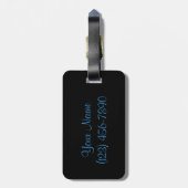 Peruaanse Waterverf vlinder Bagagelabel (Achterkant verticaal)