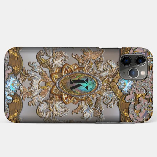 Perucho French Monogram Case-Mate iPhone Case (Achterkant (horizontaal))