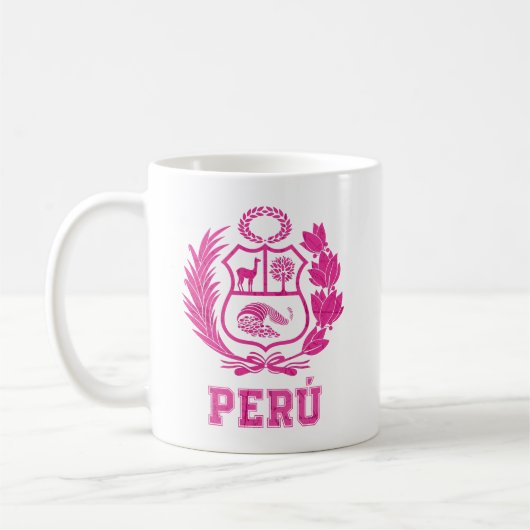 Peru's Nationale Schild Pride Koffiemok (Links)