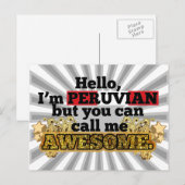 Peruviaan, maar noem me Geweldige Briefkaart (Voorkant / Achterkant)