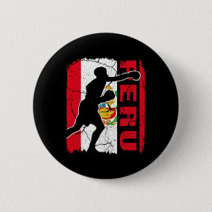 Peruviaans boxingteam Peru Flag Boxing-handschoene Ronde Button 5,7 Cm