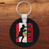 Peruviaans boxingteam Peru Flag Boxing-handschoene Sleutelhanger (Voorkant)