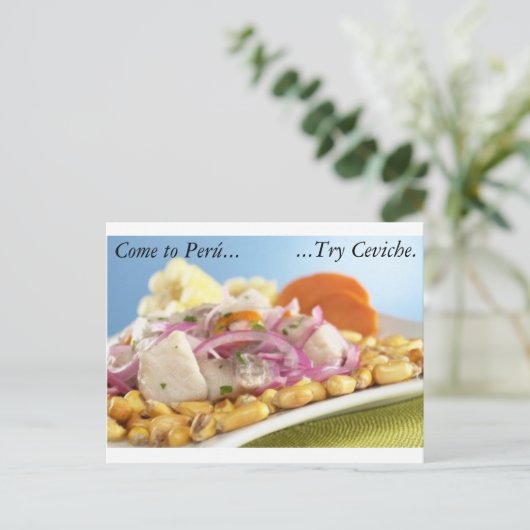 Peruviaans Briefkaart Ceviche (Staand voorkant)