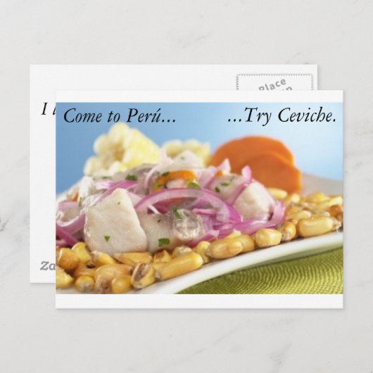Peruviaans Briefkaart Ceviche (Voorkant / Achterkant)