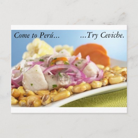 Peruviaans Briefkaart Ceviche (Voorkant)