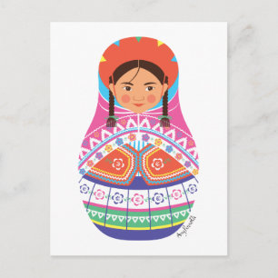 Peruviaans Matryoshka Briefkaart