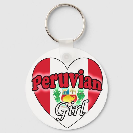 Peruviaans Meisje Sleutelhanger (Voorkant)