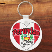 Peruviaans Meisje Sleutelhanger (Voorkant)