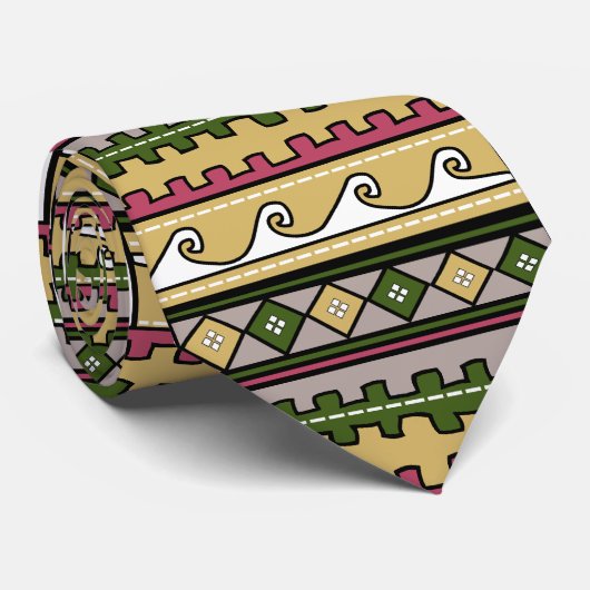 Peruviaans patroon stropdas (Opgerold)