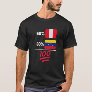 Peruviaans plus Venezolaans Mix Vlag Erfgoed T-shirt