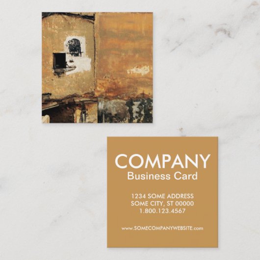 peruviaanse gier - muur vierkante visitekaartje (Voorkant / Achterkant)