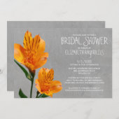 Peruviaanse Lily Bridal Shower-uitnodigingen Kaart (Voorkant / Achterkant)