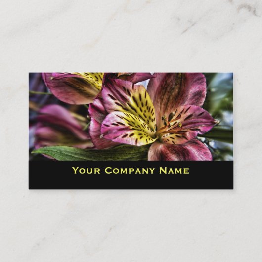 Peruviaanse Lily flower Aangepaste Visitekaartjes (Voorkant)