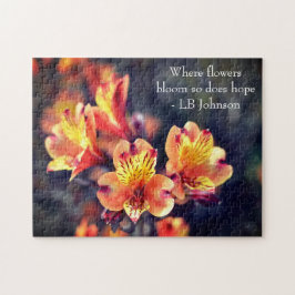 Peruviaanse Lily Flowers Botanische inspiratie Legpuzzel