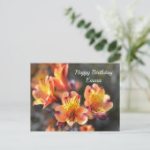 Peruviaanse Lily Flowers op RHS Garden Wisley Briefkaart (Staand voorkant)