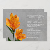 Peruviaanse Lily Wedding Invitations Kaart (Voorkant / Achterkant)