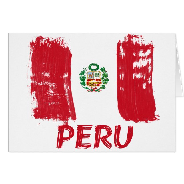 Peruviaanse vlag (Voorkant Horizontaal)