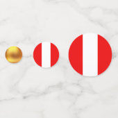 Peruviaanse vlag & Gouden Hoorn des Overvloeds Taf Confetti (Achterkanten)