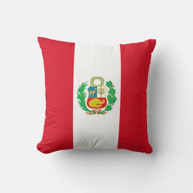 Peruviaanse vlag op Amerikaanse MoJo-kussen Kussen (Voorkant)