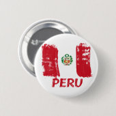 Peruviaanse vlag ronde button 5,7 cm (Voorkant /achterkant)