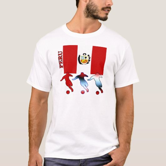 Peruviaanse voetbalspelers t-shirt (Voorkant)