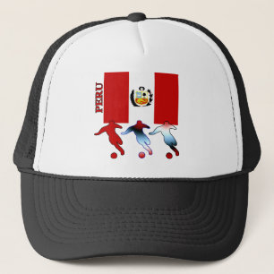 Peruviaanse voetbalspelers trucker pet