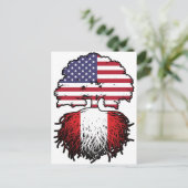 Peruvian American USA Tree Roots Flag Briefkaart (Staand voorkant)