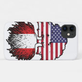 Peruvian American USA Tree Roots Flag Case-Mate iPhone Case (Achterkant (horizontaal))