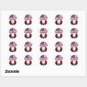 Peruvian American USA Tree Roots Flag Ronde Sticker (Vel)